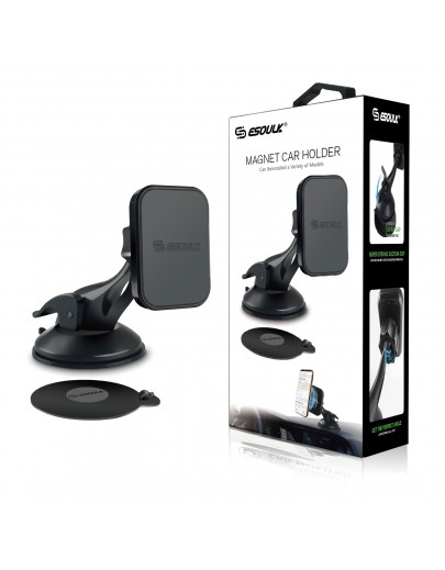 EH04P-BK:Esoulk Magnetic Car Phone Holder Dashboard Windshield Mount With Dashboard Pad