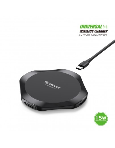 EW05BK: 15W UNIVERSAL WIRELESS CHARGER & 5FT TYPE-C CHARGING CABLE