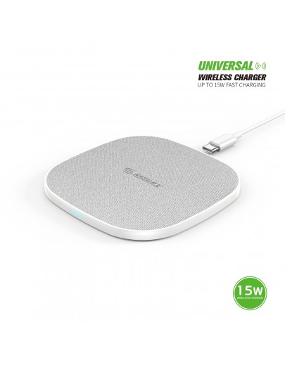 EW06-WH:15W QI WIRELESS CHARGER & 5FT TYPE-C CHARGING CABLE